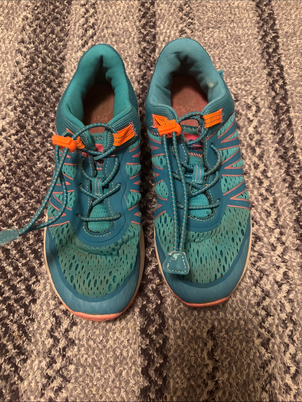 Avia Kids Teal and Orange Athletic Sneakers